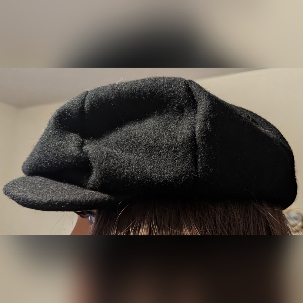 Unisex Vintage Dobbs Men's Classic Black Wool Cap